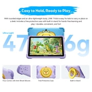 Blackview Link 1 Kids, Android 16 AI Children Tablet, 12GB+64GB(2TB External), 3 AI Smart Assistance, 8.68 HD+ Screen, 5MP+8MP Camera, Google Kids Space+Parental Control, Dual BOX Speakers Purple