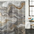 thumbnail image 3 of Gray Marble Waterproof Fabric Shower Curtain,Farmhouse Vintage Abstract Ombre Texture Waterproof Fabric Shower Curtain for Bathroom Curtains Bathtubs Shower Curtains with 12 Hooks Standard 72x72, 3 of 8