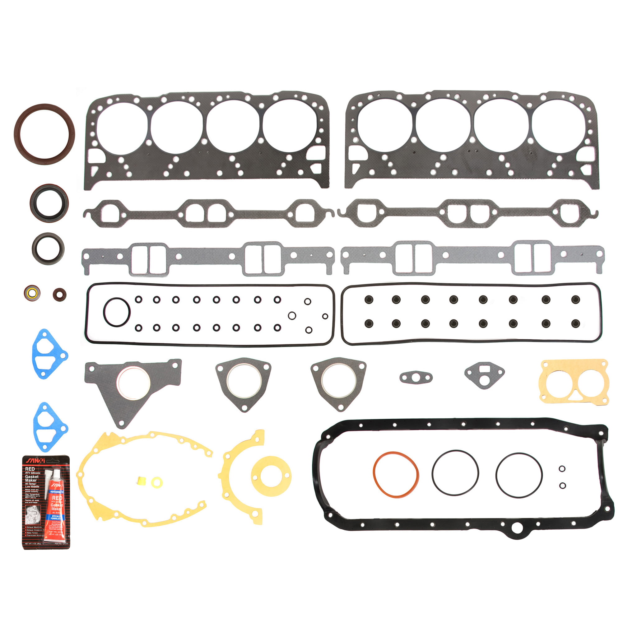 Compatible With 93-97 Chevrolet Pontiac Cadillac Buick 5.7 350 OHV LT-1 LT-4 Full Gasket Set