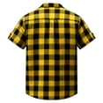 thumbnail image 4 of Chiccall Flannel Shirts for Men Short Sleeve Plaid Button Down Shirt with Breasted Pocket, 4 of 7