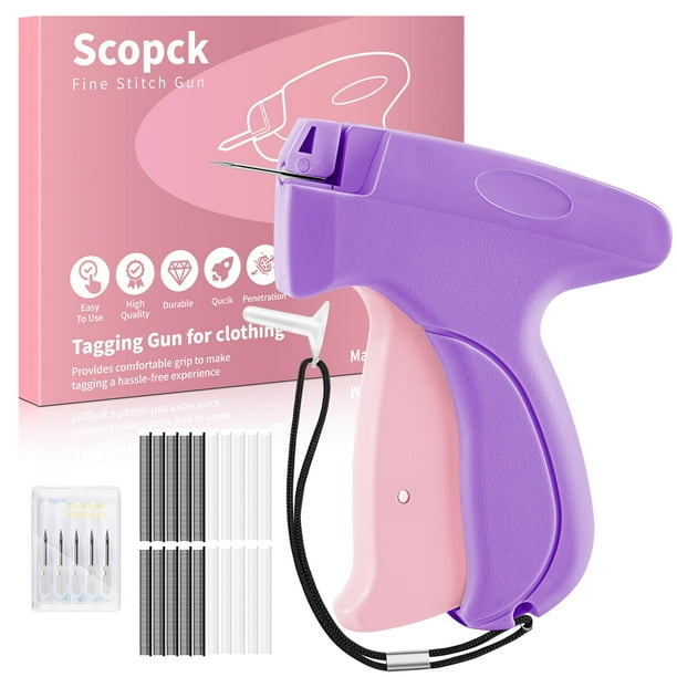 Fijador rápido de ropa Stitch Gun Scopck, portátil, color morado