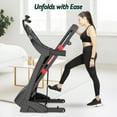 thumbnail image 3 of Treadmills for Home, 4.75HP Quiet Brushless Folding Treadmill with Auto Incline, Dual Cushion System,Treadmill 300lb Capacity w/Holder for Cup & Phone, 64+3+3+1 Programs, Knee Gift, 3 of 7