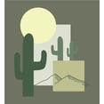thumbnail image 2 of Natural World Cacti & Shapes Olive Adult Long Sleeve Hoodie-Medium, 2 of 3