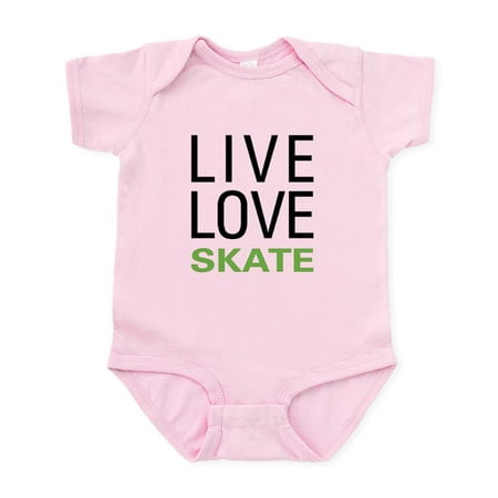 

CafePress - Live Love Skate Infant Bodysuit - Baby Light Bodysuit Size Newborn - 24 Months