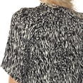 thumbnail image 5 of White Mark Short Sleeve Printed Tie-Neck Blouse, Women's, S-XL, 5 of 6