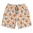 thumbnail image 3 of Uemuo Funny Chicken Pattern Men's Swim Trunks Hawaiian Beach Bathing Suit Swimsuits Beach Quick-Dry Shorts with Pockets-XX-Large, 3 of 9
