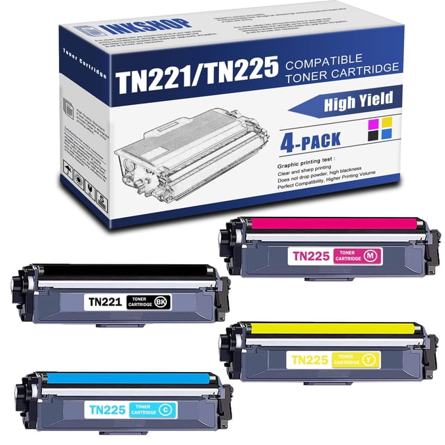 Cartucho de tóner INKSHOP TN-225 TN-221BK TN-225C TN-225Y TN-225M