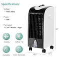 thumbnail image 5 of Resenkos 3-in-1 Portable Evaporative Air Cooler with Filter Knob, White Black, 5 of 10