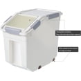 thumbnail image 3 of 2 Pack Airtight Flour Storage Container With Scoop,Dry Food, Sugar, Baking Supplies,Rice Container Set -BPA Free- Pet Food Storage Container,Dog Cat Birds Food Bin(50LB), 3 of 11