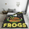 thumbnail image 4 of Frog Blanket Frog Gifts Just A Girl Who Loves Frogs Soft Fluffy Warm Cozy Lightweight Fleece Blanket for Adults Kids Home Decor Blanket for Sofa Couch Living Room Bed Camping Travel Office 60"x80", 4 of 6