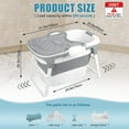 thumbnail image 4 of Fompes 40" Portable Bathtub for Adults – Large Foldable Ice Bath Tub for Cold Plunge & Hot Spa, Freestanding Soaking Tub for Indoor/Outdoor, Athlete Recovery & Family Use, Grey, 4 of 11