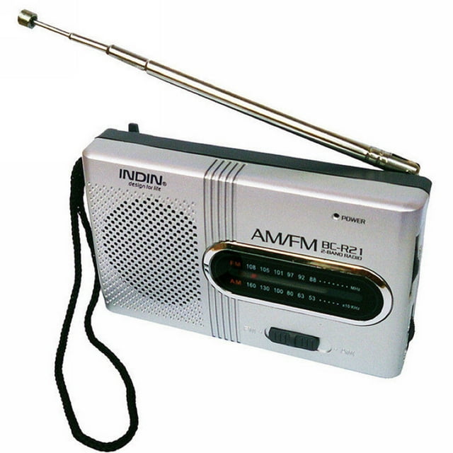 BC-R21 Mini Radio Portable AM FM Telescopic Antenna Pocket Telescopic Antenna Pocket Radio Radio World Receiver Speaker Battery Powered