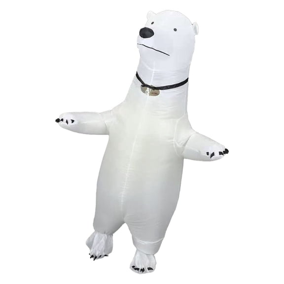 Inflatable Polar Bear Costume Adult Funny Air Blow Up Animal Costume Party Cosplay Christmas Halloween Suit Fancy Dress