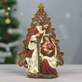 thumbnail image 2 of Joseph's Studio by Roman - Holy Family with Gold Filigree Tree Figure, 12.25" H, Resin and Stone, Decorative, Collection, Durable, Long Lasting, 2 of 6