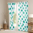 thumbnail image 3 of Manfei Cute Polka Dots Curtains Pack of 2 (42x84 Each),Geometric Circular Pattern Curtains Blackout,Cyan White Bedroom Curtains For Girls Kids,Breathable Home Decor, 3 of 6