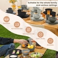 thumbnail image 6 of Homienly 40-Piece Wheat Straw Dinnerware Set, Service for 8, Plates, Bowls & Cups, Microwave & Dishwasher Safe, Multicolor, 6 of 8