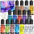 thumbnail image 1 of Juego de tintas con alcohol FansArriche, 16 colores, 10 ml cada uno, para resina, 1 of 6