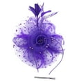 thumbnail image 3 of LEKODE Tea Party Accessories for Women Hats for Tea Party Feather Headband Fascinators Hats for Women Tea Hats for Women Fasteners Hats for Women Fascinators Hats for Women Tea Party Purple One Size, 3 of 3