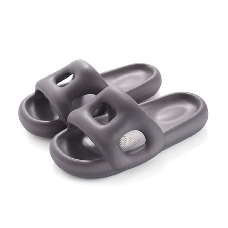 

Women Men Slippers Solid Color Non-Slip Thick Soft Adult Couples Indoor Outdoor Open Toe Shoes