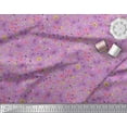 thumbnail image 3 of Soimoi polyester Crepe Fabric Leaves,Butterfly & Flower Floral Print Sewing Fabric Yard 52 Inch Wide, 3 of 3