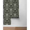 thumbnail image 6 of Nextwall Ebony & Cliffside Acanthus Ogee Peel And Stick Wallpaper - 20.9 in. W x 18 ft. L Roll, 6 of 7