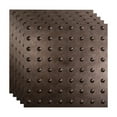 thumbnail image 1 of FASÄDE Dome Decorative Vinyl 2ft x 2ft Lay in Ceiling Panel in Smoked Pewter (5 Pack), 1 of 5