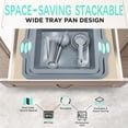 thumbnail image 7 of To encounter Silicone Baking Pans Set, 4 Pieces Nonstick Bakeware Set with Baking Pans, Baking Sheets, Cookie Sheets, Cake Pan with Metal Reinforced Frame More Strength, Light Grey, 7 of 7