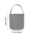 thumbnail image 3 of Halloween Candy Basket with Handle - Foldable Plaid Trick or Treat Bucket for Party Decor & Gift Collection, 3 of 6