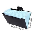 thumbnail image 3 of Candy Color Accordion Folder, A4 Mini Document Organizer, Transparent File Storage Pouch, 10 Inch Compact Bill Clip for Office and Campus, 3 of 6