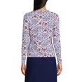thumbnail image 2 of Lands' End Women's Crew Neck Long Sleeve Rash Guard UPF 50 Sun Protection Modest Swim Tee Print, 2 of 3