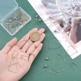 thumbnail image 2 of Kit de accesorios para pendientes de acero inoxidable de 2 colores: 12 pendientes de bola con 24 aros y 80 anillos abiertos., 2 of 6
