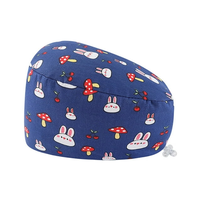 Unisex Beret Hat Breathable Printed Doctor Scrub Cap for Healthcare Workers Everyday Comfort and Durable Performance