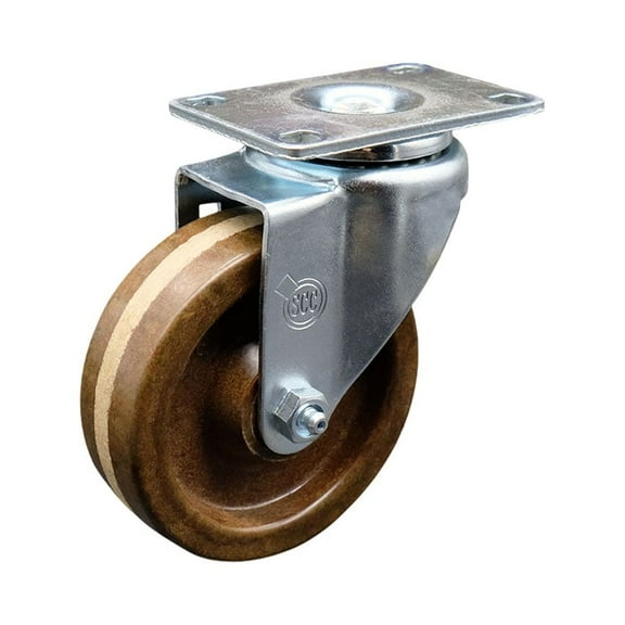 4 Inch High Temp Phenolic Wheel Swivel Top Plate Caster Service Caster Brand