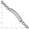 thumbnail image 2 of 925 Sterling Silver Rhodium Plated Polished Cubic Zirconia Fancy Bracelet 7.5 Inch 9.04mm Wide Link Bracelet for Women, 2 of 2