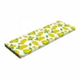 thumbnail image 1 of Hawaii Bench Pad, Watercolor Effect Exotic Food Art Carambola Star Fruit on Plain Background, HR Foam Cushion with Decorative Fabric Cover, 45" x 15" x 2", Yellow Lime Green, by Ambesonne, 1 of 3