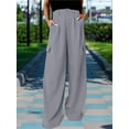 thumbnail image 4 of Surakey Cargo Pants for Women High Waist Wide Leg Pant Lounge Baggy Straight Leg Trousers Plain Solid Color Bottom, 4 of 6
