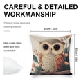 thumbnail image 2 of Owl flowery branch Linen toss pillowcase Decoration pillowcase Gift preferred 24x24" Cushion cover 2 set Sofa pillowcase Sofa bedroom living room car, 2 of 8