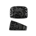 thumbnail image 2 of Bague Chevalière Motif Titane Noir pour Homme, 2 of 4