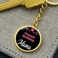 thumbnail image 6 of Dog Mom Keyring French Bulldog Mama Circle Keychain Stainless Steel or 18k Gold, 6 of 12