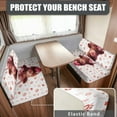 thumbnail image 2 of XYZCANDO Cow Heart RV Dinette Cushion Covers Dog Paw Sofa Covers Washable Camper Accessories Sofa Slip Covers for 2 Seat Cushion Couch Couch Cover 2 Cushion Sofa Camper Must Haves White, 2 of 7