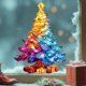 thumbnail image 1 of Adornos navideños, adornos navideños, regalos navideños 2DChorsmas, pegatinas de cristal para árbol de Navidad, pegatinas decorativas para cristal., 1 of 6