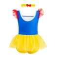 thumbnail image 2 of One Piece Swimsuit for Toddler Girls with Bownot Headband Princess Swimming Costume Bathing Suit Kids 3-8 Years, 2 of 5