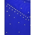 thumbnail image 5 of CHICTRY Girls Shiny Rhinestone Ballet Leotard Dress Tulle Skating Costume Blue 14, 5 of 7