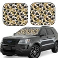 thumbnail image 2 of Uemuo Snake And Rose Printed 2 PCS Car Windshield Sun Shade, Auto Sun Heat and UV Rays Blocker, Foldable Automotive Front Window Sunshade Protector, 2 of 7