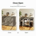 thumbnail image 5 of Walsport Sideboard Cabinet with Drawers, 47" W Sideboard Buffet Storage Cabinet with Storage for Kitchen, Farmhouse Coffee Bar Cabinets with Shlves and Doors for Dining Room, Hallway (Grey), 5 of 7