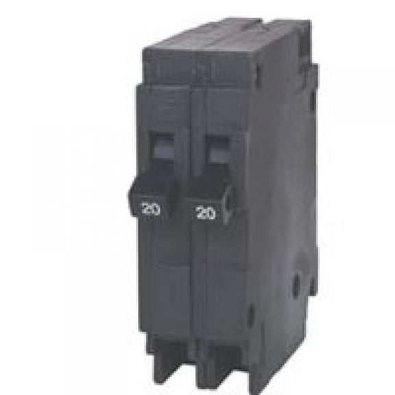 Siemens Q2020 Two 20-Amp Single Pole 120-Volt Circuit Breakers, for use only where Type QT breakers are allowed