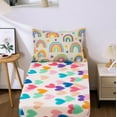 thumbnail image 2 of Btargot 4pc Toddler Bedding Set Rainbow Cute Love Hearts Comforter Set for Baby Girls Colorful, 2 of 9