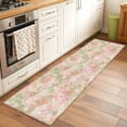 thumbnail image 3 of Pink Green Flower Runner Rug 2x6 FT, Non Slip Hallway Rugs, Watercolor Summer Botanical Washable Soft Floor Carpet Non-Shedding Throw Runner Carpet Long Rug for Entryway Kitchen Bedside Sliding Door, 3 of 8