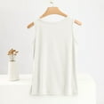 thumbnail image 2 of yillto Womens Sleeveless Top with Buttons Crew Neck Summer Loose Soft Tank Tops for Sleepwear Loungewear, 2 of 5