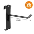 thumbnail image 3 of 96-Pack, Polmart Gridwall / Grid Panel Hanging Hooks for Garage & Store (4-inch, Black), 3 of 5